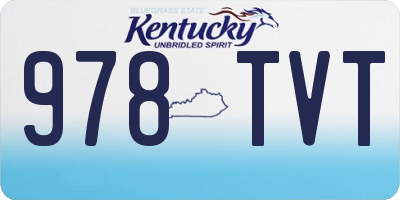 KY license plate 978TVT