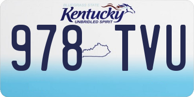 KY license plate 978TVU