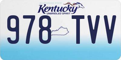 KY license plate 978TVV