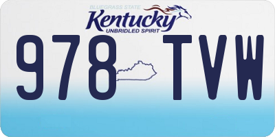 KY license plate 978TVW