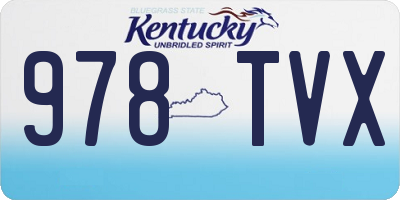 KY license plate 978TVX
