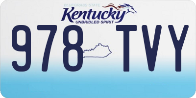 KY license plate 978TVY