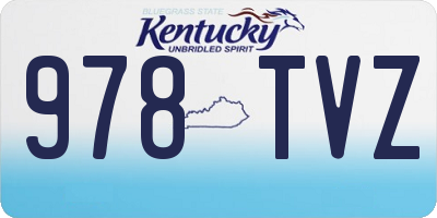 KY license plate 978TVZ