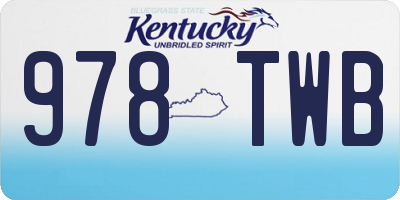 KY license plate 978TWB