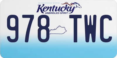 KY license plate 978TWC