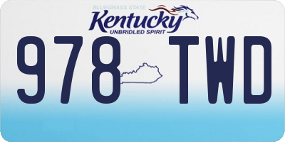 KY license plate 978TWD