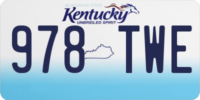 KY license plate 978TWE