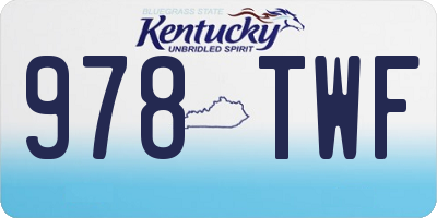 KY license plate 978TWF