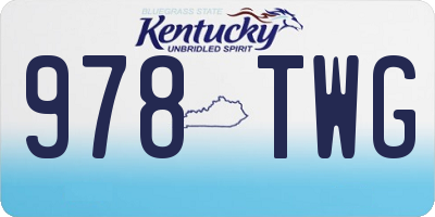 KY license plate 978TWG