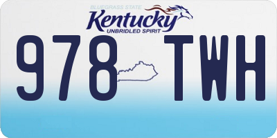 KY license plate 978TWH