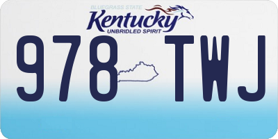 KY license plate 978TWJ