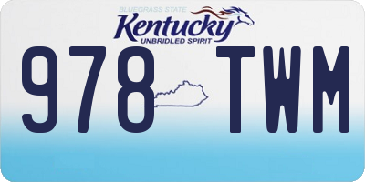 KY license plate 978TWM