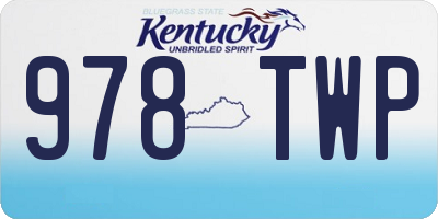 KY license plate 978TWP