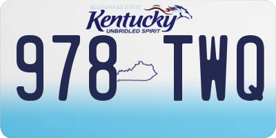 KY license plate 978TWQ