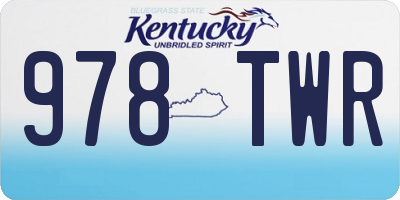 KY license plate 978TWR