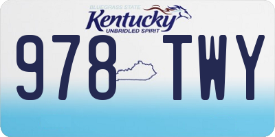 KY license plate 978TWY