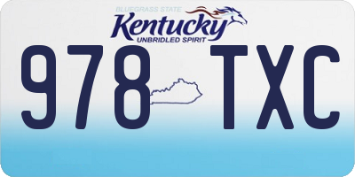 KY license plate 978TXC
