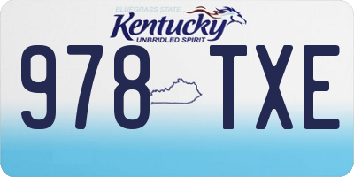 KY license plate 978TXE