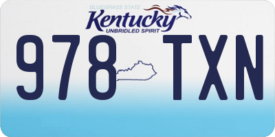 KY license plate 978TXN