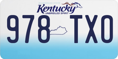 KY license plate 978TXO