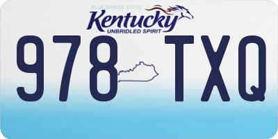 KY license plate 978TXQ