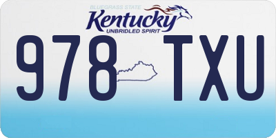 KY license plate 978TXU