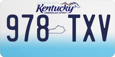 KY license plate 978TXV