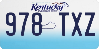 KY license plate 978TXZ