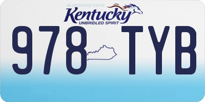 KY license plate 978TYB
