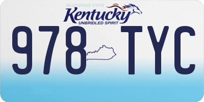 KY license plate 978TYC
