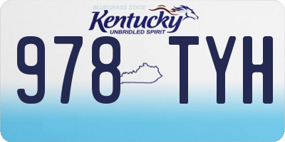 KY license plate 978TYH