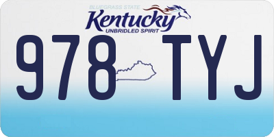 KY license plate 978TYJ