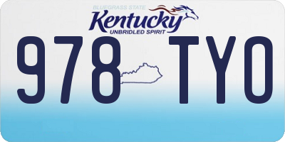 KY license plate 978TYO