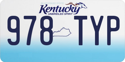 KY license plate 978TYP