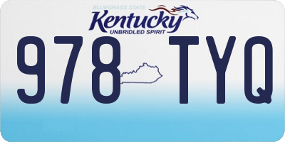 KY license plate 978TYQ
