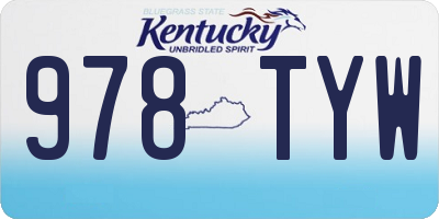 KY license plate 978TYW