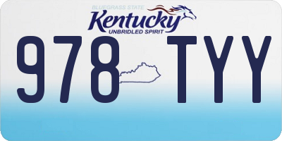 KY license plate 978TYY