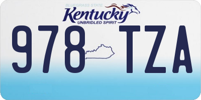 KY license plate 978TZA