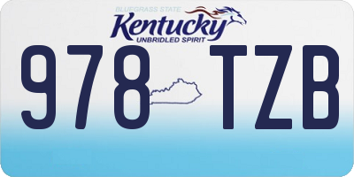 KY license plate 978TZB
