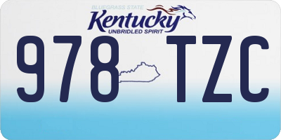 KY license plate 978TZC