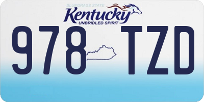 KY license plate 978TZD