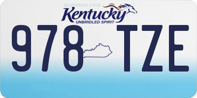 KY license plate 978TZE