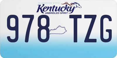 KY license plate 978TZG
