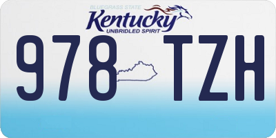KY license plate 978TZH