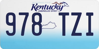 KY license plate 978TZI