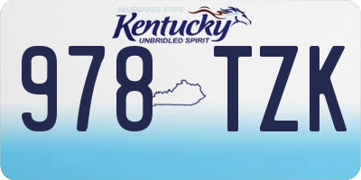 KY license plate 978TZK