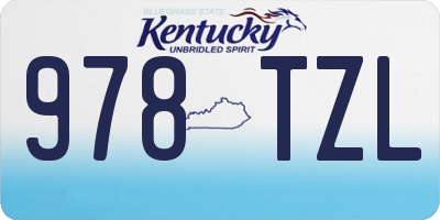 KY license plate 978TZL