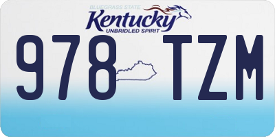 KY license plate 978TZM