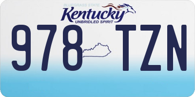 KY license plate 978TZN