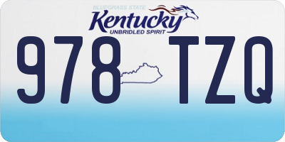 KY license plate 978TZQ
